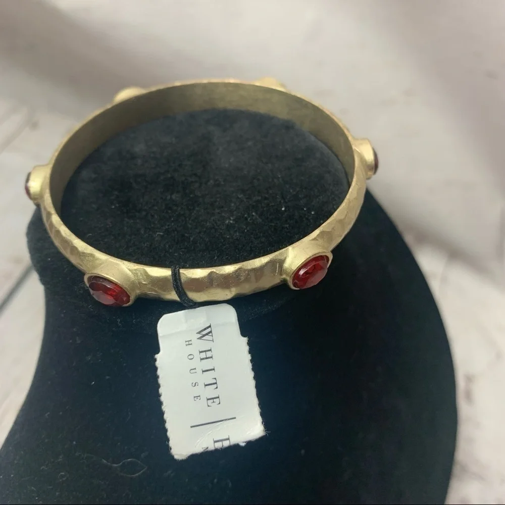 Nwt Whbm Gold Bangle Gem Bracelet